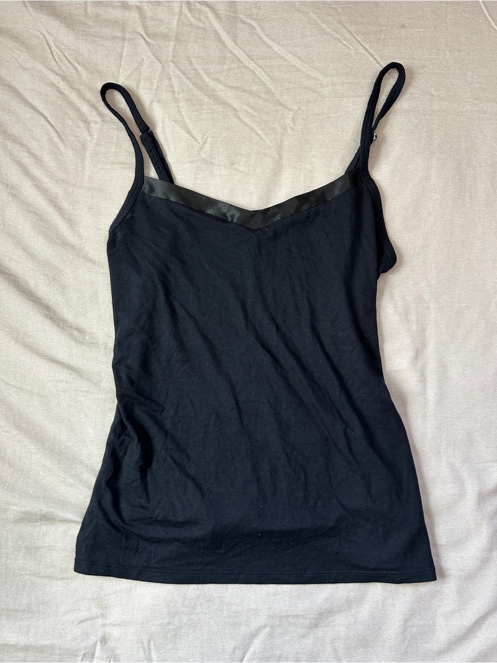 Alfani Black Satin-Trim Cami